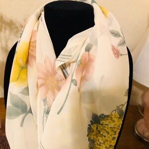 Floral Color Silk Pocket Square Scarf